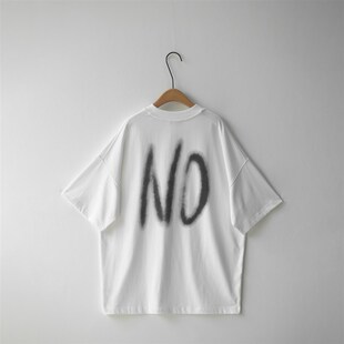 中袖 男士 T恤 圆领街头字母个性 纯棉高街潮男 2024夏季 宽松阔版 新款