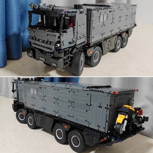 积木阿莫迪罗房车模型越野车乌尼莫克大型成人高难度拼装玩具卡车