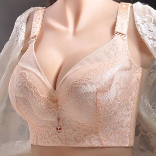 有钢圈上托全罩杯文胸大码 胖mm2C00斤大胸收副乳内衣女聚拢文胸罩