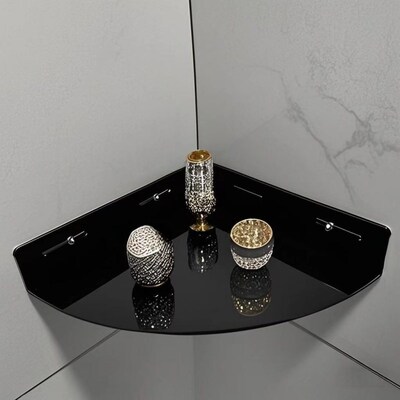 亚克力三角架墙上免打孔转角支撑架厨房搁板浴室卫生间Z扇形置物