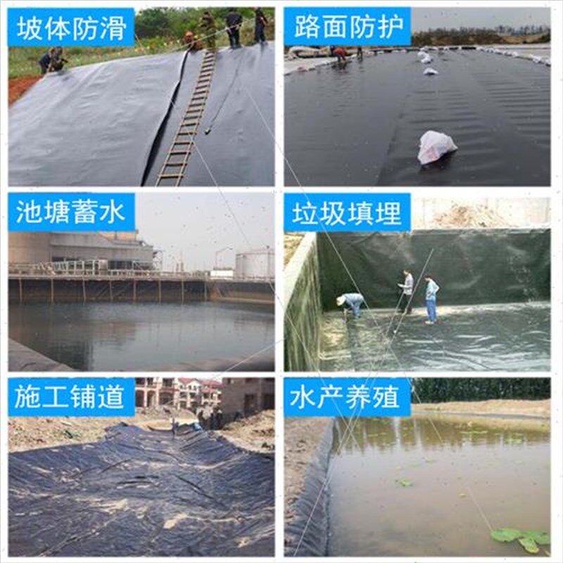 料鱼塘防b渗膜土工膜加厚池塘防水布鱼池养殖塑料薄膜地膜