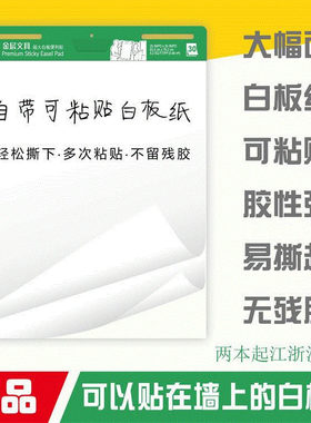 文具可撕可贴多次重复粘贴大本便利贴会议培训绘画白板挂纸