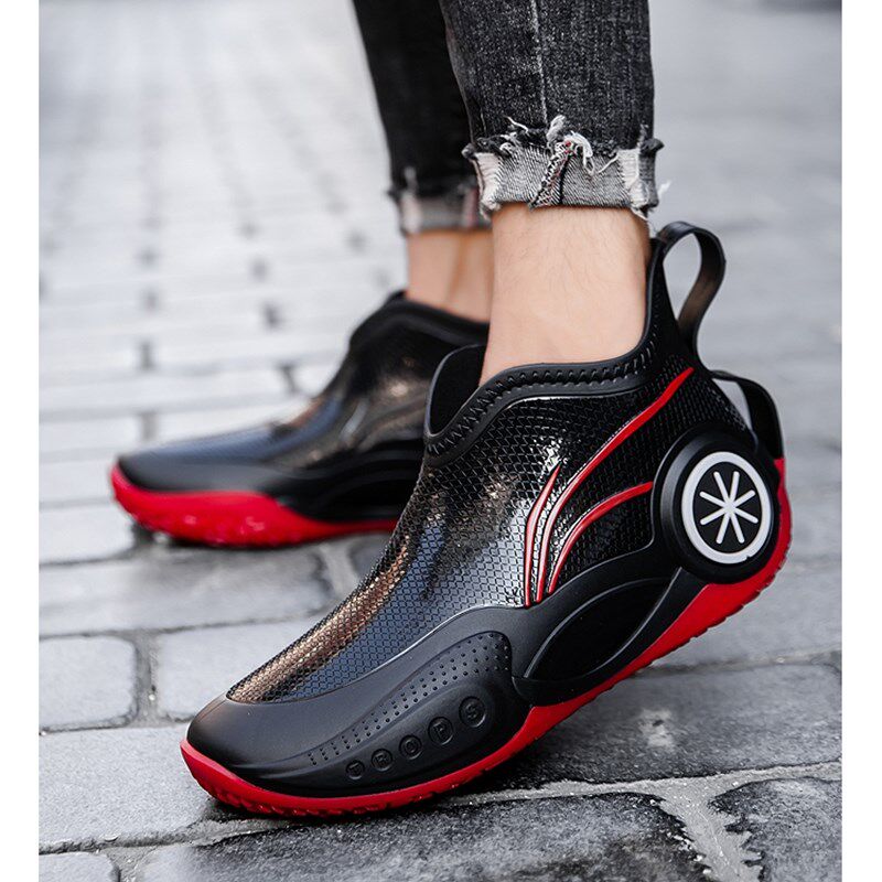 新款低帮雨鞋男加厚耐磨防滑短筒雨靴胶鞋女款时尚厨房洗车防水鞋