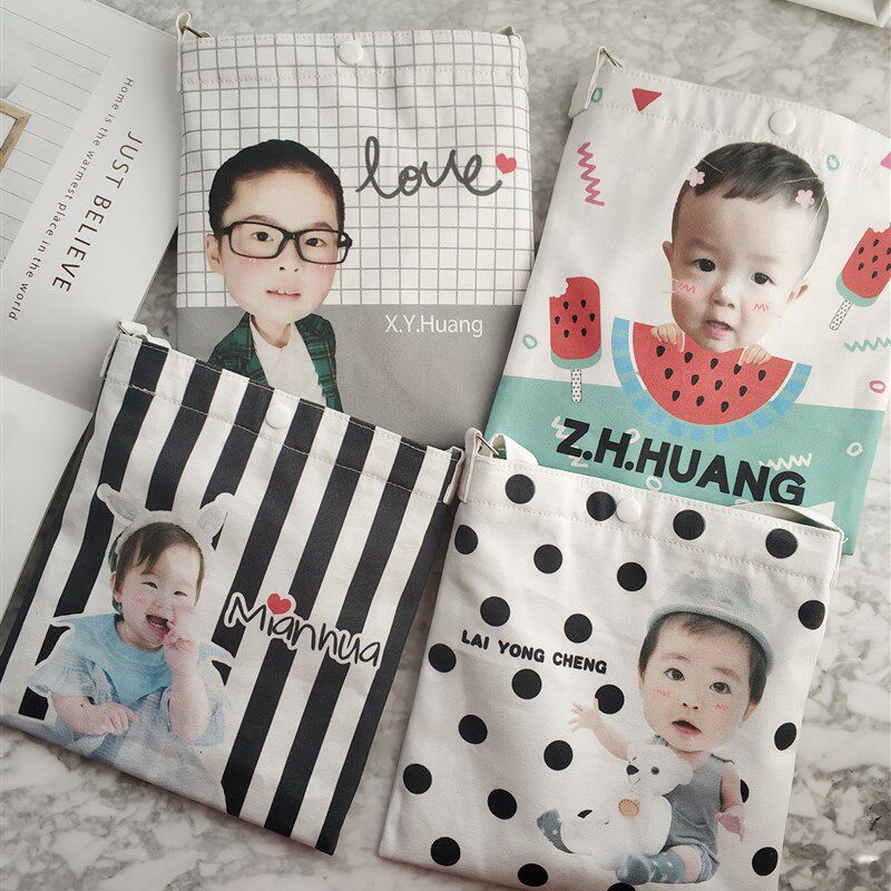 DIY帆布包定制印照片图案logo韩系女学生单肩手提环保购物袋设计