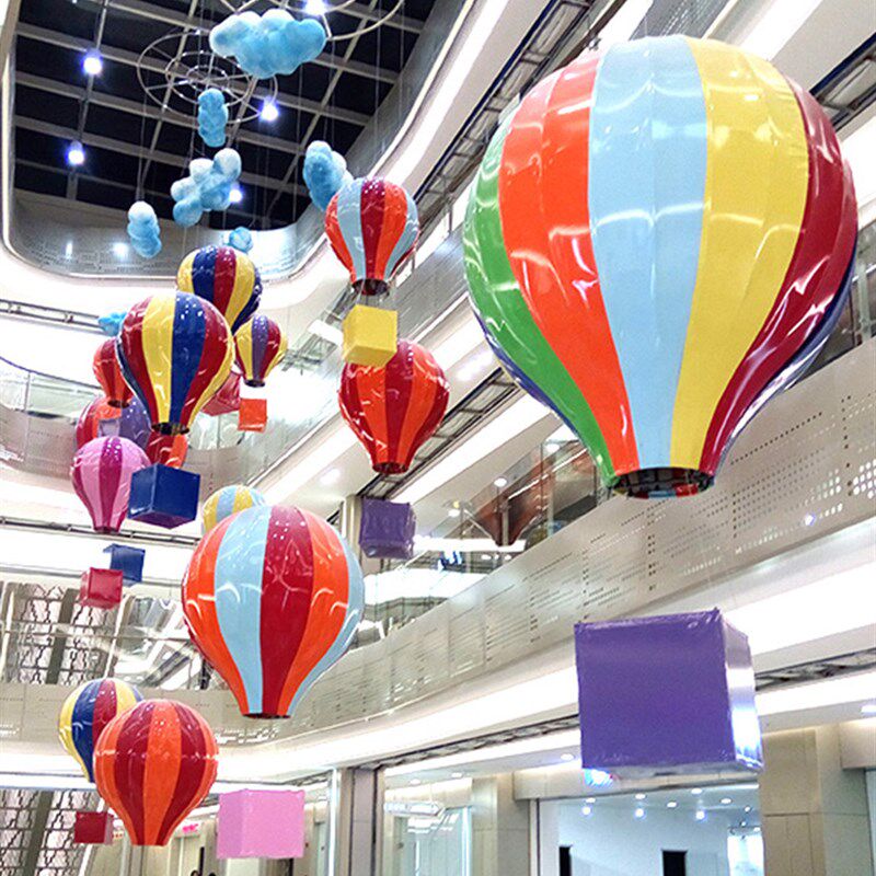 节日店铺美陈热气球装饰商场中庭吊饰 橱窗装饰摆件dp点展厅道具