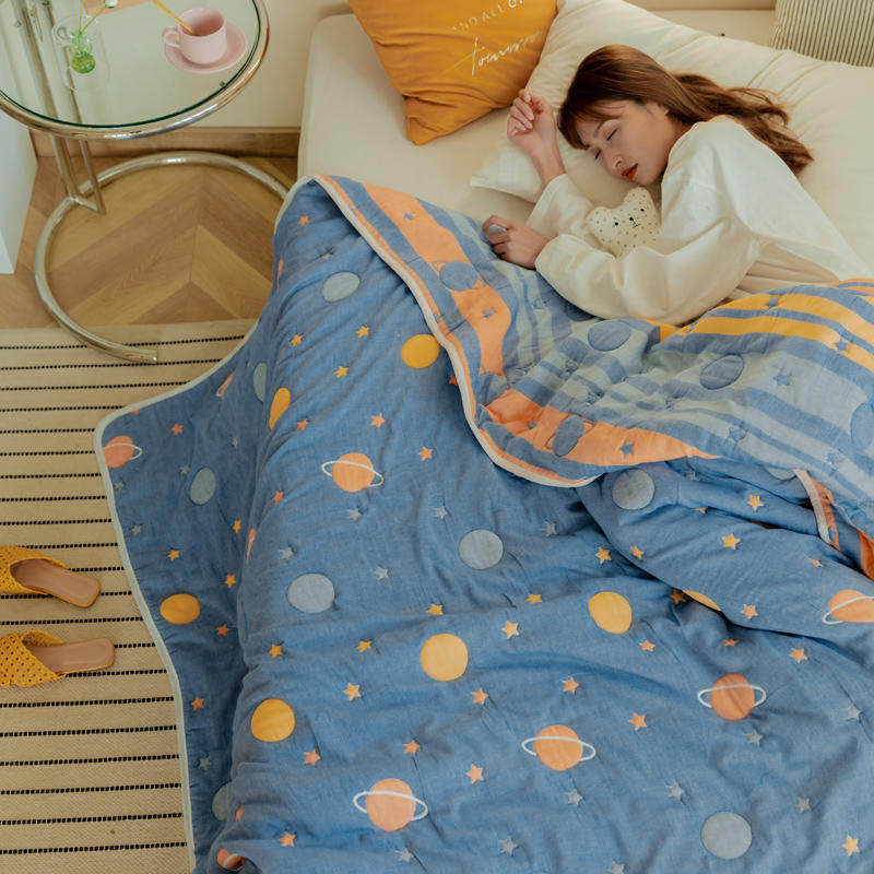 全棉纱布毛巾被大人用q单人加厚午睡毯夏季双人空调毯夏天盖