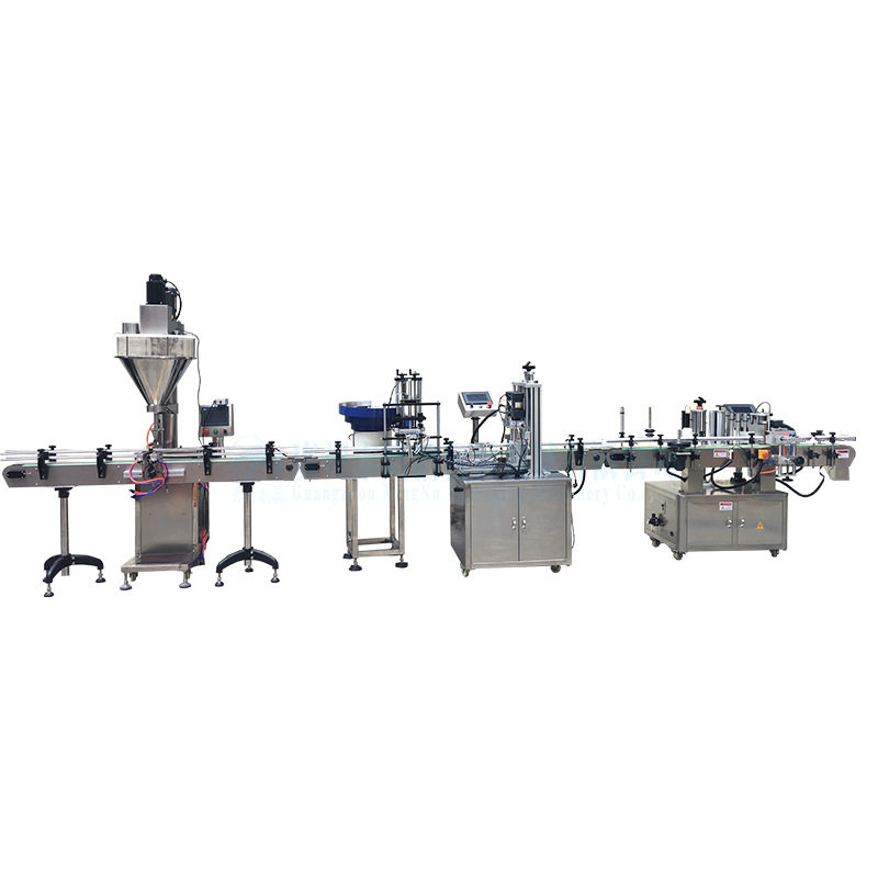 全自动咖啡粉蛋白粉瓶装罐装灌装生产线全自动下盖旋盖贴标包装线,五金/工具,贴标机,淘宝优惠券,粉丝福利购,淘宝优惠卷