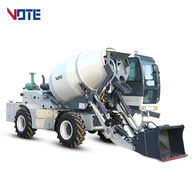 2.6 cubic mobile self loading concrete mixer truck