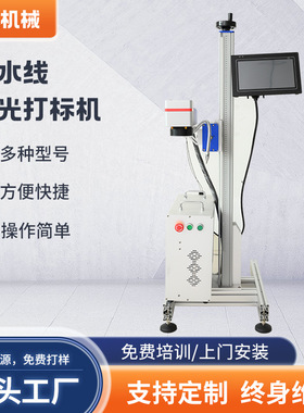 塑料袋 纸盒 流水线二氧化碳激光喷码机 食品包装袋日期激光打标