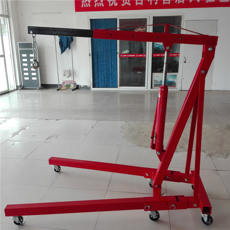 手推式液压吊发动机吊架汽修小吊车2吨3吨折叠吊机 柴机油起吊机