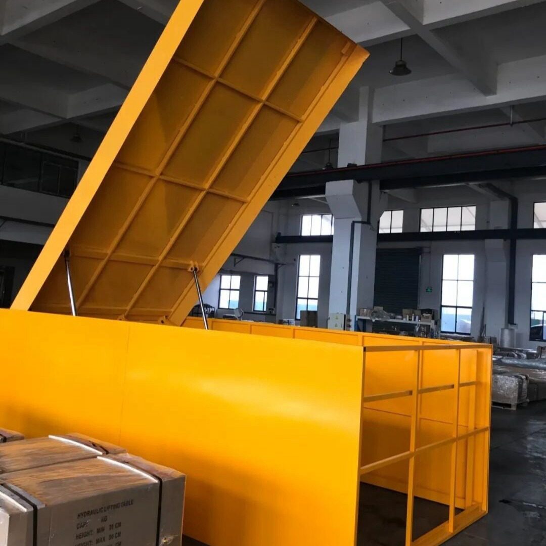 非标固定升降台物料翻转平台倾斜翻转升降机工厂物料倾倒翻转机