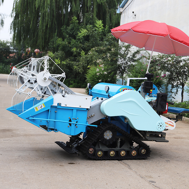 小型水稻小麦联合收割机 山地稻谷自走履带式割稻机水稻收割机
