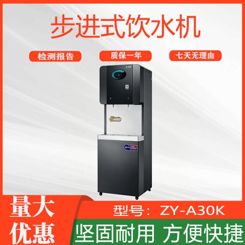 咖啡店家用净水器ZY-A30K公司学校直饮机不锈钢烤漆步进式饮水机
