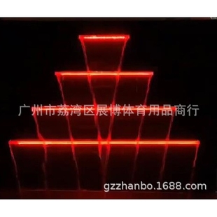 新款 跨境热销 亚克力材质水幕喷泉带LED灯瀑布多尺寸景观泳池设备