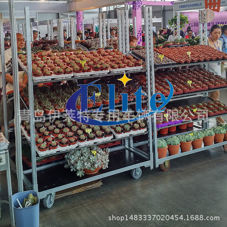 厂家花卉周转育苗车运输手推车可拆卸园林园艺用品工具架
