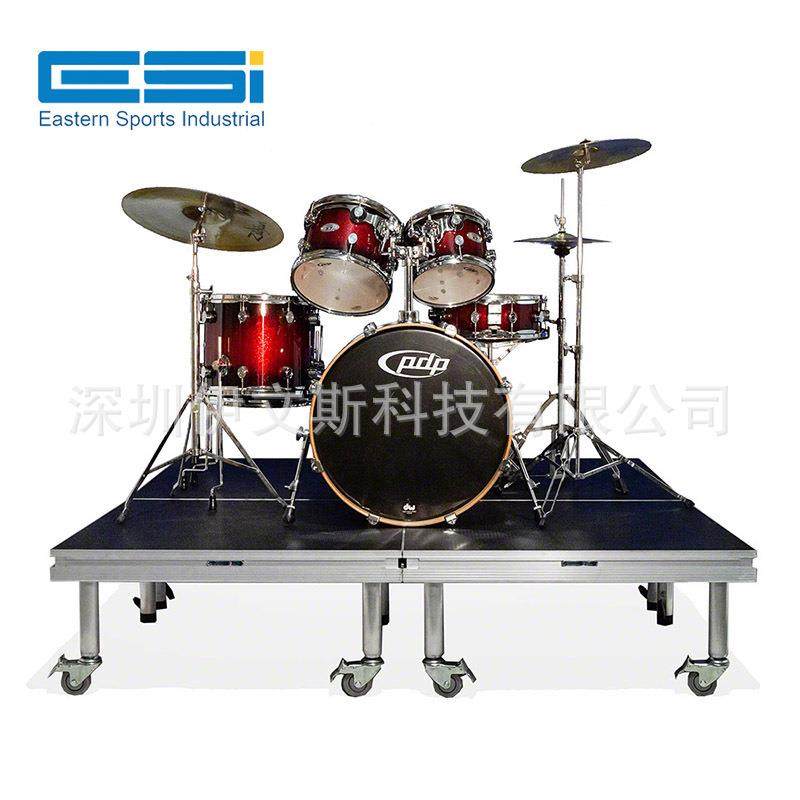 厂家架子鼓麦克风套装专业舞台演出小军鼓话筒移动轮子舞台配件