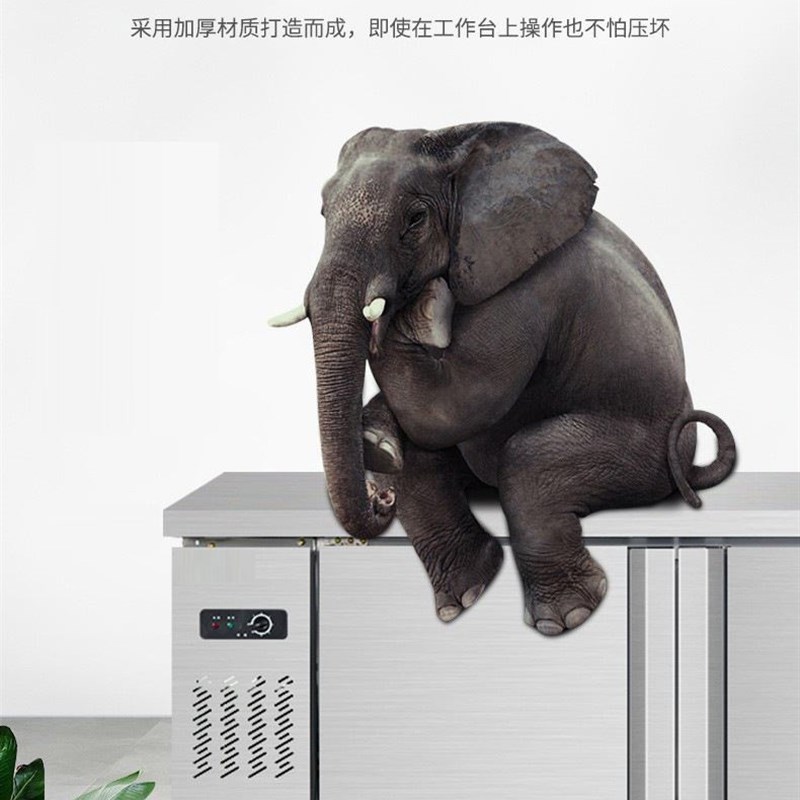 四门冰箱商用六门冷冻大容量厨房立式不锈钢操作台冰柜冷藏工作台
