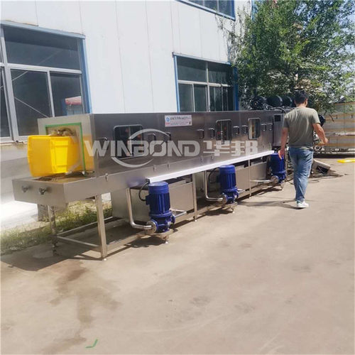 隧道式周转筐清洗机 筐盘清洗机 不锈钢托盘清洗流水线