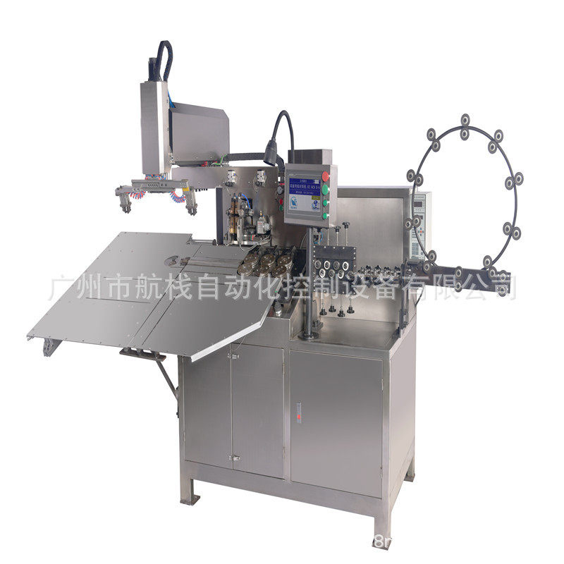 揭阳航栈牌镀锌线成型焊接机锡纸烤鱼盘支架弯框成型碰焊一体机