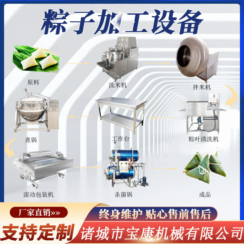 猪头肉粽子加工生产线 肉粽加工机器 糯米粽子加工设备  食品,清洗/食品/商业设备,果蔬加工设备,淘宝优惠券,粉丝福利购,淘宝优惠卷