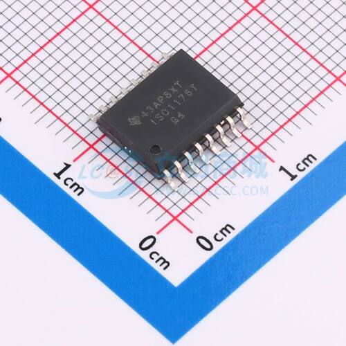 隔离式RS485/422收发器 ISO1176TDWR SOIC-16-300mil 原装