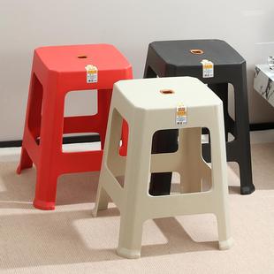 家用展会防滑餐桌凳聚会熟胶板凳垫脚凳 加厚塑料凳子48CM50CM时尚