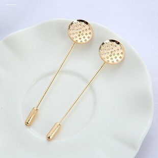 9字针1一字插针网盘铜配件手工胸针胸花长别针花托布艺堵头塞子帽