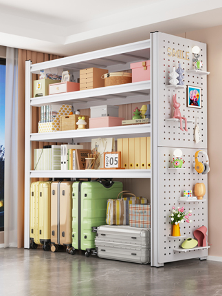 Multi-Layer Household Balcony Storage Rack, Warehouse Storage Room, Living Room, Kitchen, Bathroom, Steel Floor-Standing Storage Iron Shelf