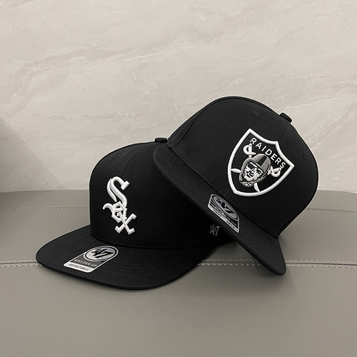 白袜队棒球帽突袭者老虎队平沿帽