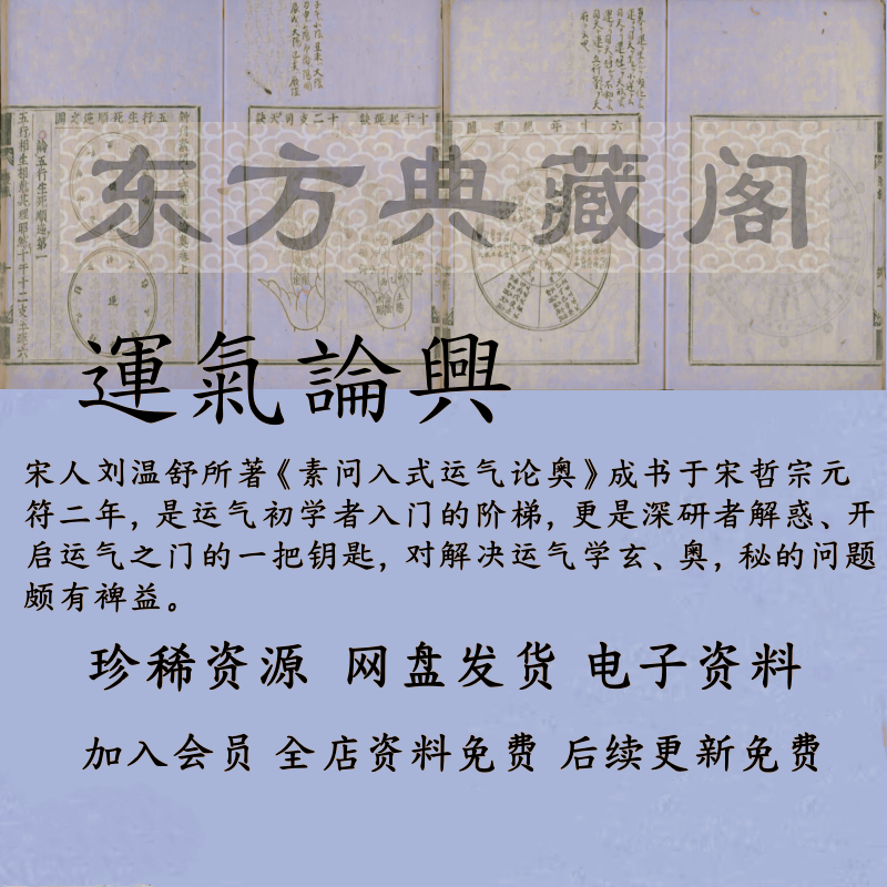 中医传统古籍 素问入式运气论奥 刘温舒 五运六气 PDF 电子版