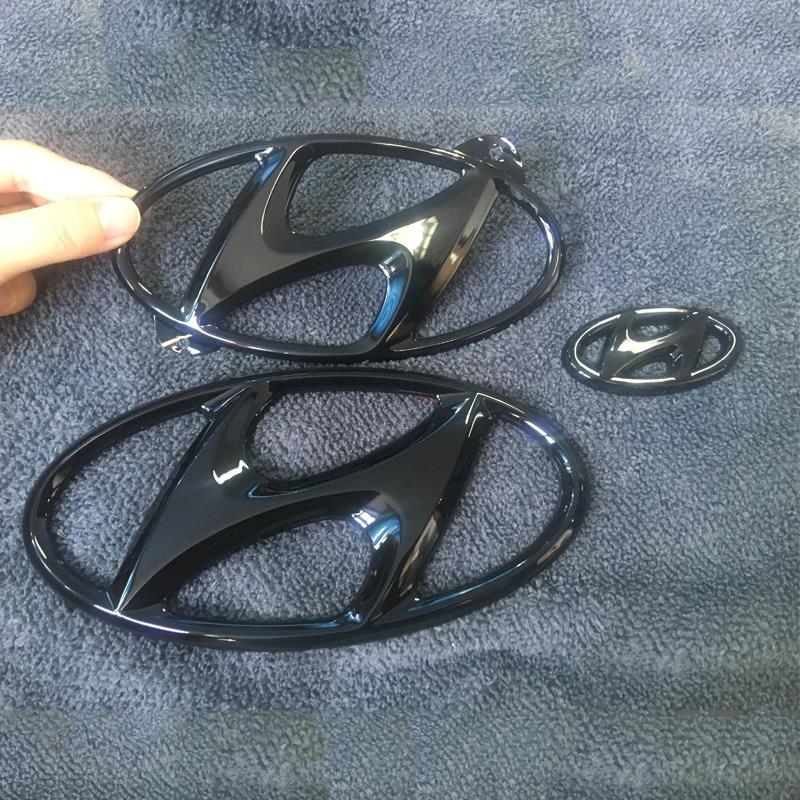 适用于现代10款11 12 13年瑞纳前中网车标后尾标 方向盘标后标志