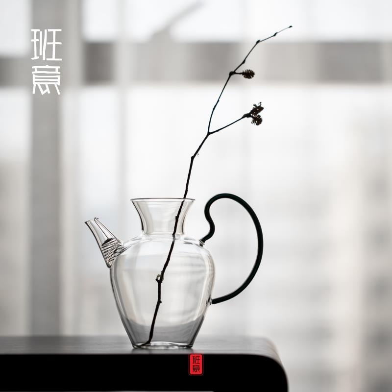 班意 仿宋家用泡绿茶执壶大号玻璃公道杯大容量耐热分茶器泡茶壶
