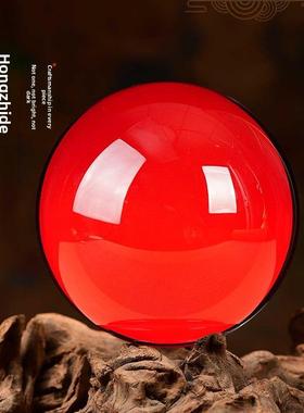 好运红色水晶球装饰镇屋带来财富和宝藏打开客厅办公室桌面财富聚