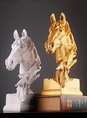 马到成功摆件狼头办公室创意桌面家居装饰品客厅书柜摆设搬家礼品