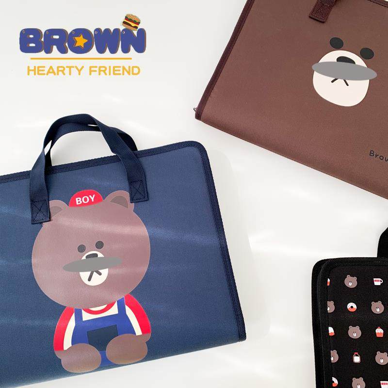 小清新文件袋文件夹13格多层加厚学生试卷夹简约资料收纳袋风琴包