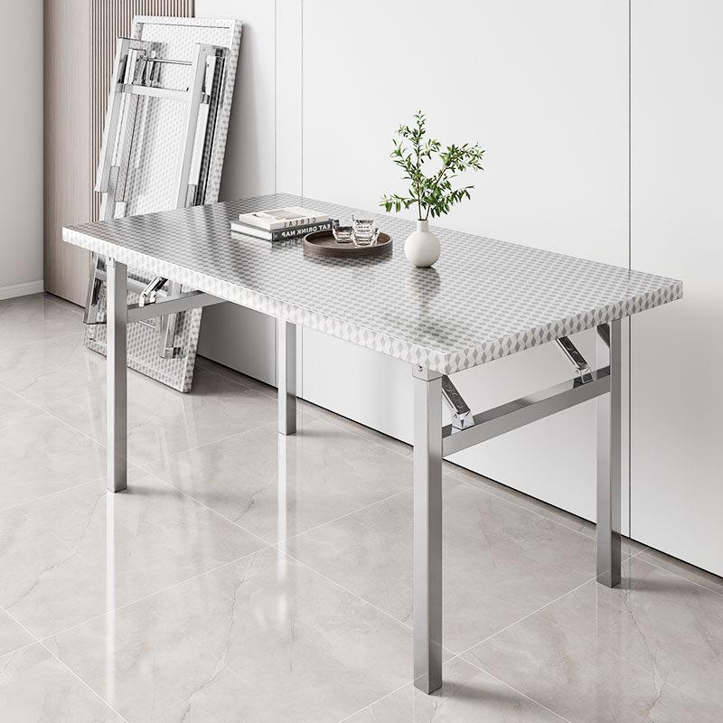 不锈钢折叠桌子餐桌家用饭桌可携式简易夜市摆摊商用长方形长条桌