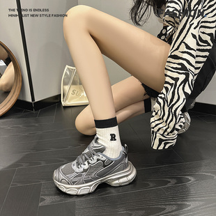 秋季爆款简约时尚厚底老爹鞋休闲户外运动小白鞋男女松糕休闲鞋