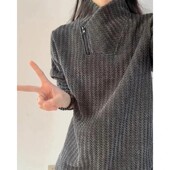 长袖 JAKE T恤 斜领拉链卫衣男款 春秋鱼骨纹打底衫 CAVO鞋 服旗舰美式