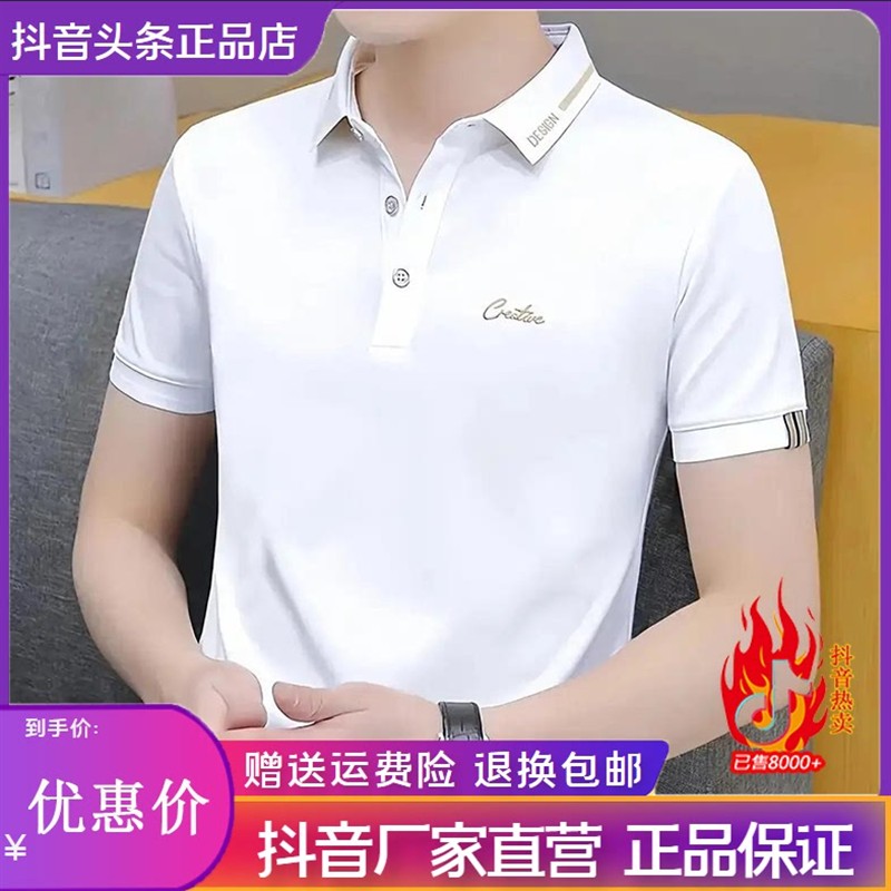 纯养轻奢男装夏季男士东西商务时尚潮流商务休闲POLO衫T恤上衣