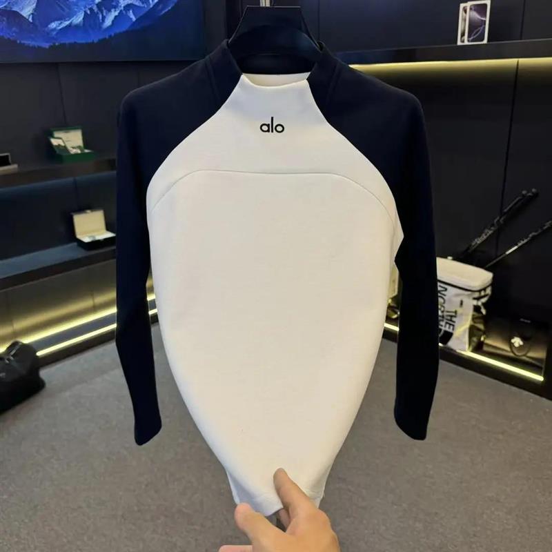 壹号轻奢男装2025秋季新款bB男士轻奢时尚长袖设计师款半高领卫衣