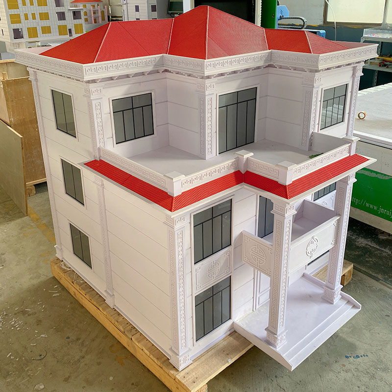 仿石漆别墅模型水包砂建筑沙盘展厅展示模型N真石漆水包水涂料外