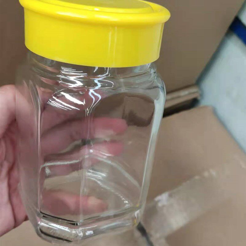 蜂蜜瓶含盖1f斤2斤装蜂蜜玻璃瓶大小八角密封罐储物罐整箱包邮