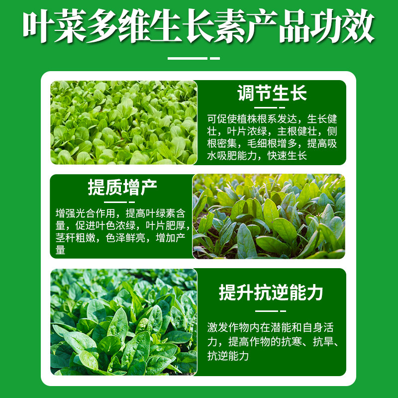 叶菜叶面肥蔬菜青菜大白菜韭菜香菜生菜催生速长生长素增产剂专用