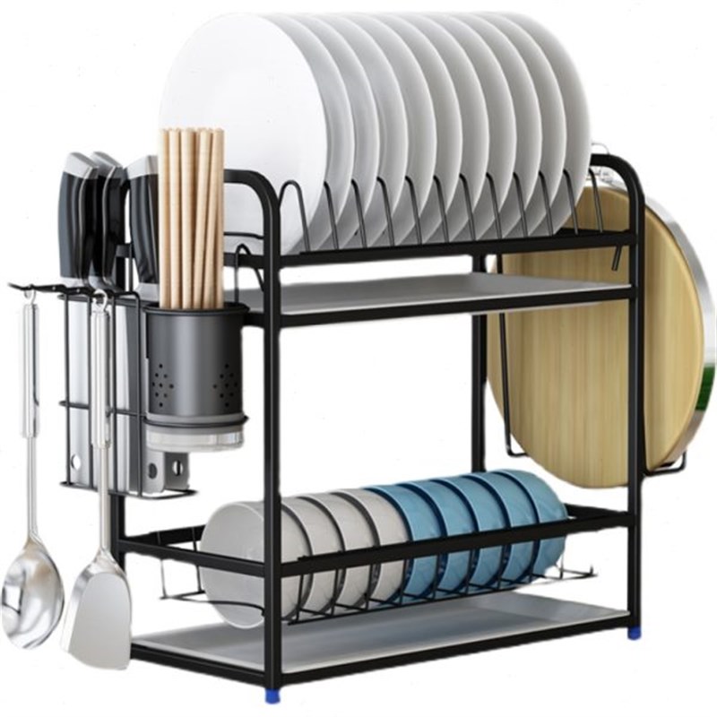 304不锈钢厨房沥水架碗筷餐具收纳盒晾放碗盘子台面置物架收纳架
