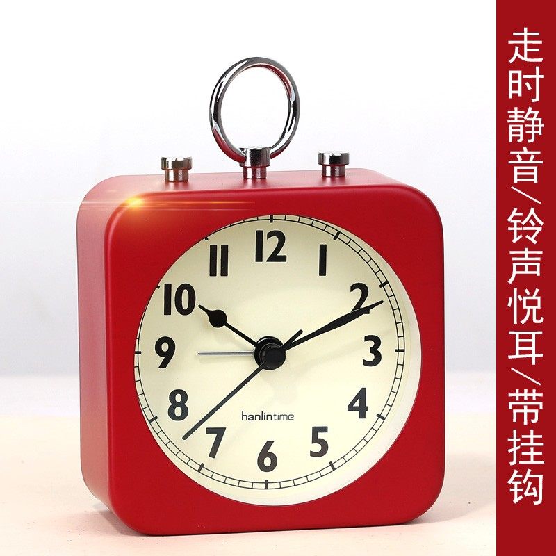 可挂墙迷你厨房闹钟小挂钟学生用专用起床静音桌S面床头台式时钟