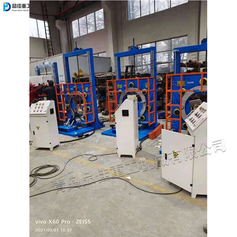 地暖管包装机胶管钢圈缠绕打包机台式变频调速环形缠绕包裹机