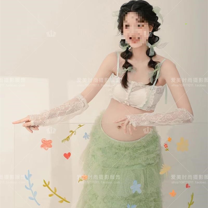 影楼情侣孕妇主题拍照新款冷酷黑色套装孕妈咪辣妈艺术照摄影服装