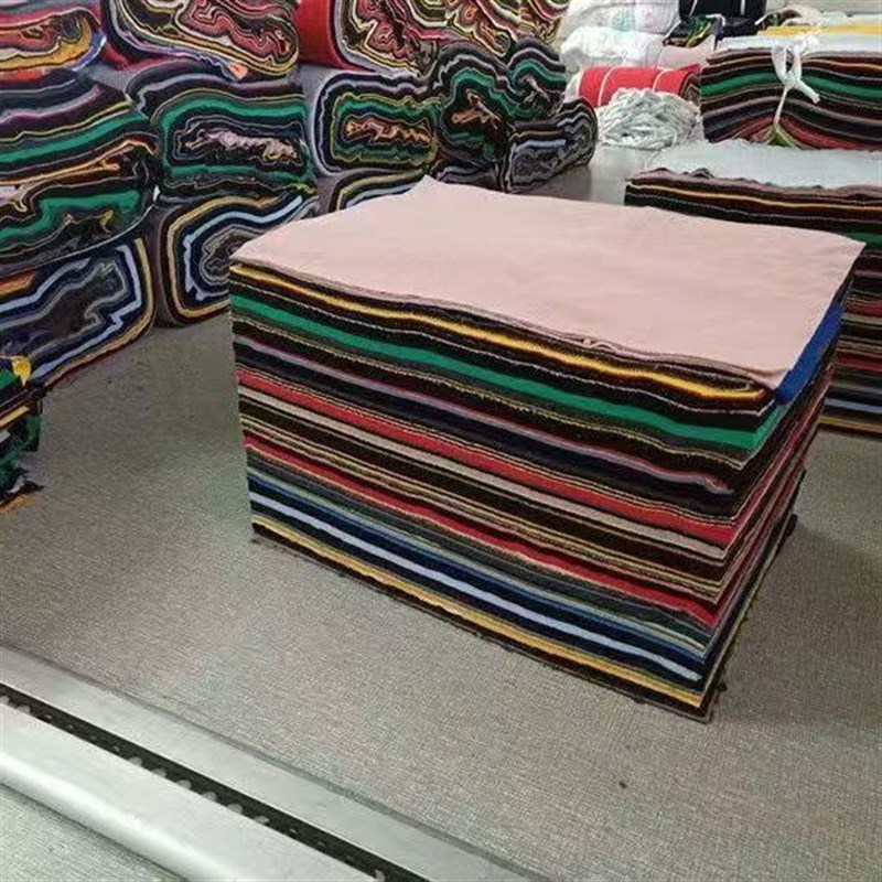 精裁擦机布全棉工业抹布杂色标准吸水吸油不掉毛碎布头废布料棉纱