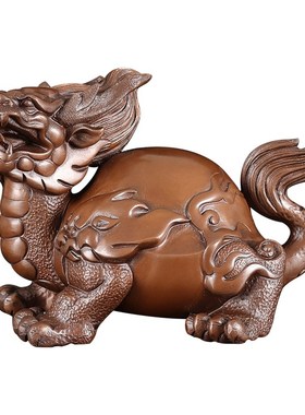 紫铜龙龟摆件男士手把件吉祥瑞兽办公室助财工艺品高档商务送礼