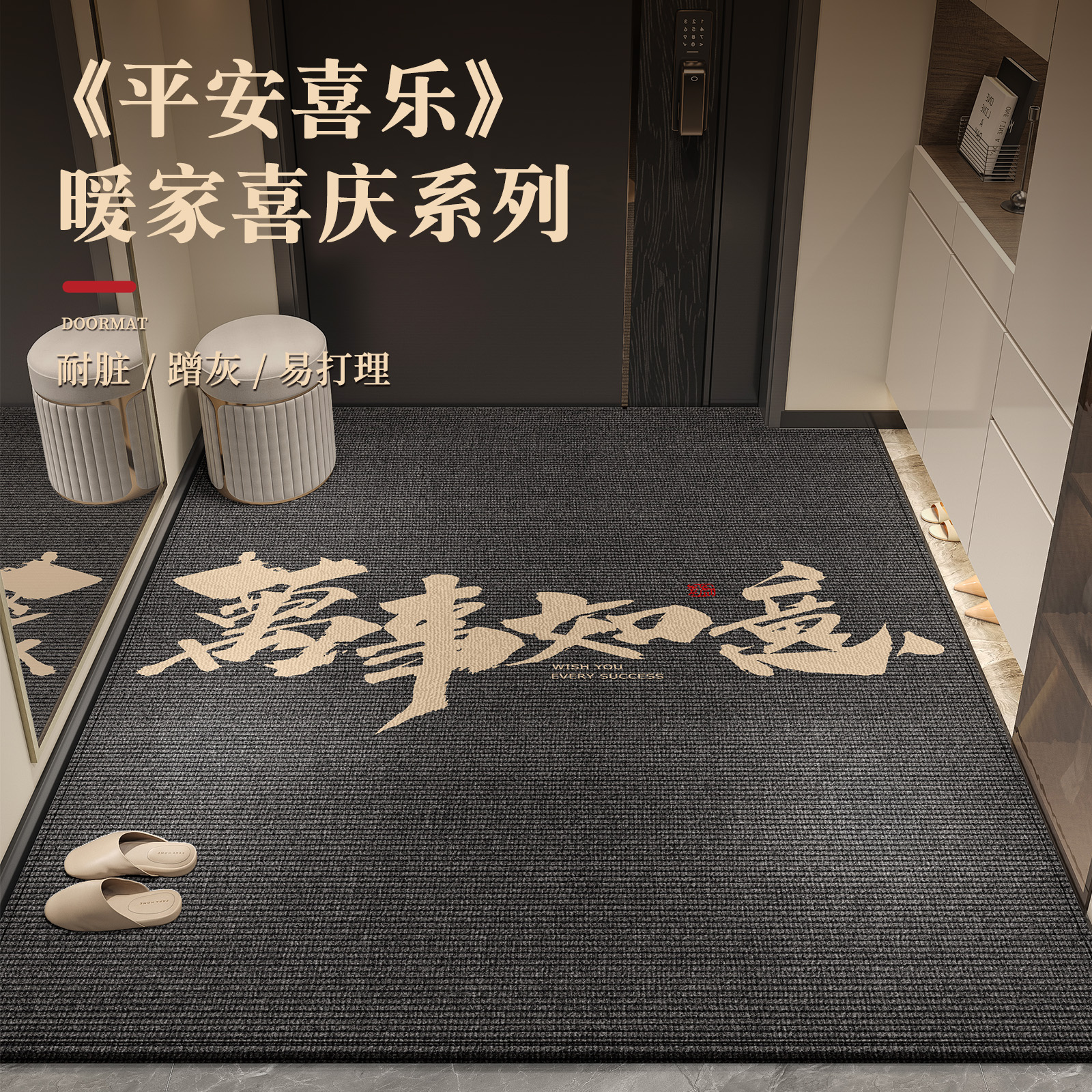 地垫入户门垫2024新款高级进门门口家用玄关地毯耐脏免洗防滑脚垫